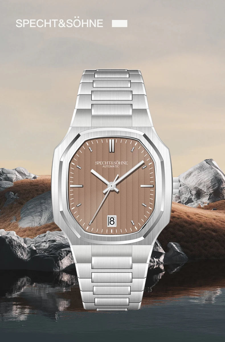New Arrivals Specht&Sohne Watch 37MM Automatic Watches For Men Japan 8215 Movt Sapphire Crystal Stainless Steel 50M Waterproof