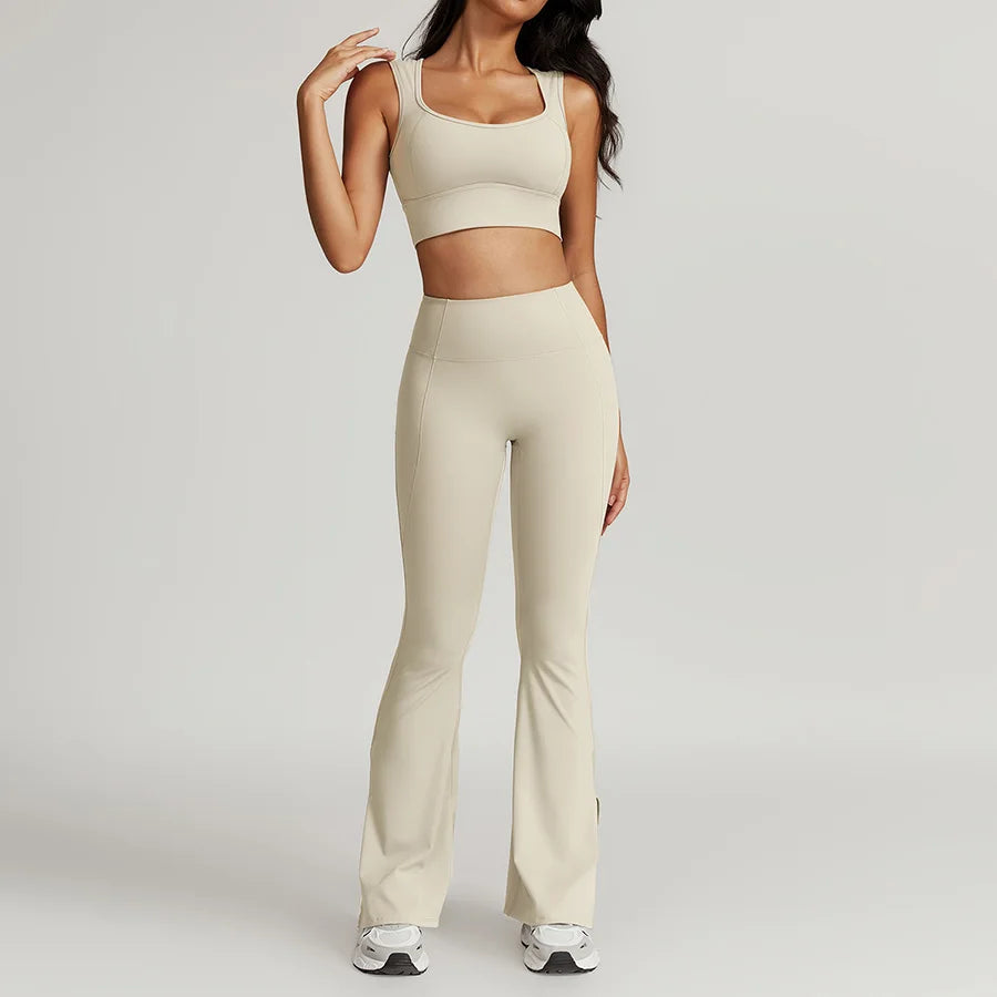 2 Pieces Yoga Suit Women Sexy Tight-Fitting Fitness Sports Set Gym Bra Elasticity High Waist Leggings Female Athletic Wear 8793