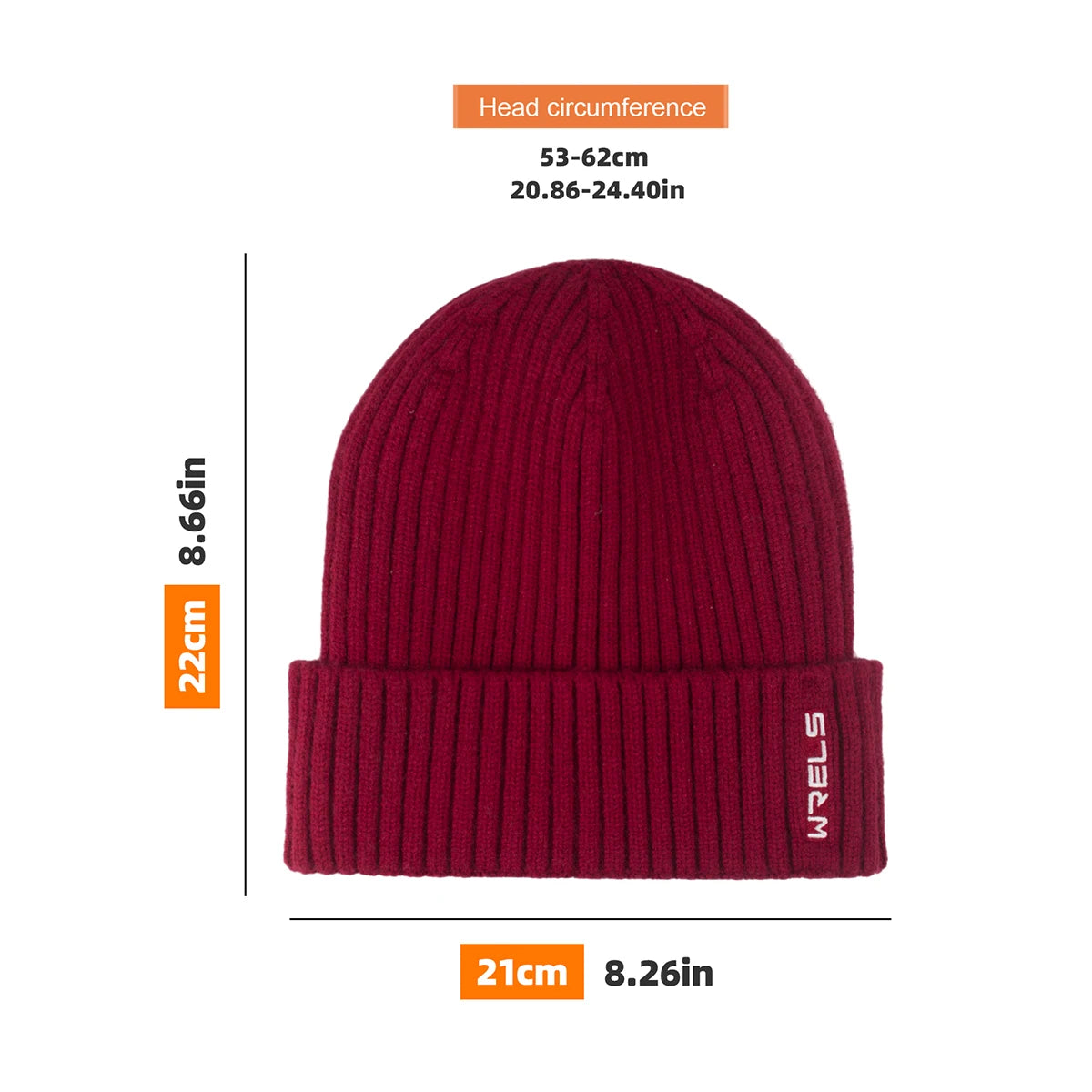 WRELS Winter Hats Thickened Knitted Beanie Caps Elasticity Pullover Hat Warm Outdoor Winter Snow Cap Riding Windproof Hat