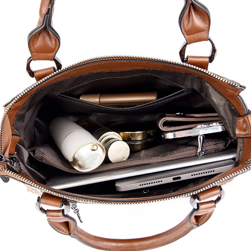 Luxury Designer Handbag Brand High Quality Soft Leather Shoulder Crossbody Bag for Women Bag Large Capacity Leisure Handbag