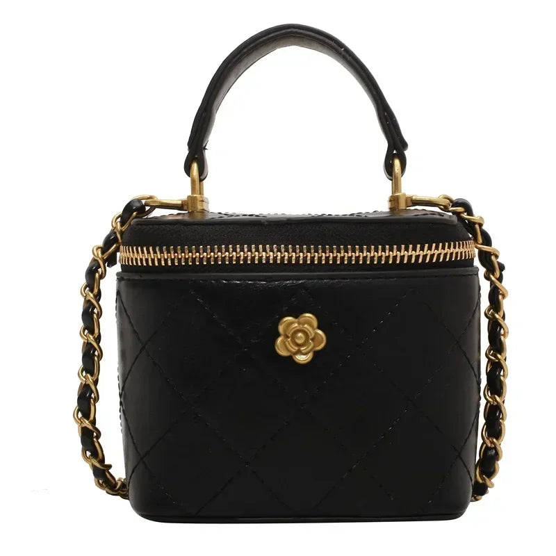 Mini Fashion Designer Pu Leather Women's Handbags Chain Casual Ladies Tote Female Black Bucket Women Shoulder Crossbody Bag