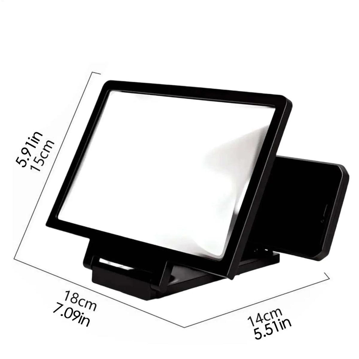 Portable Phone Screen Magnifier for Daily Reading Learning Movie Streaming Enlarged Screen Phone Stand Bracket Tool