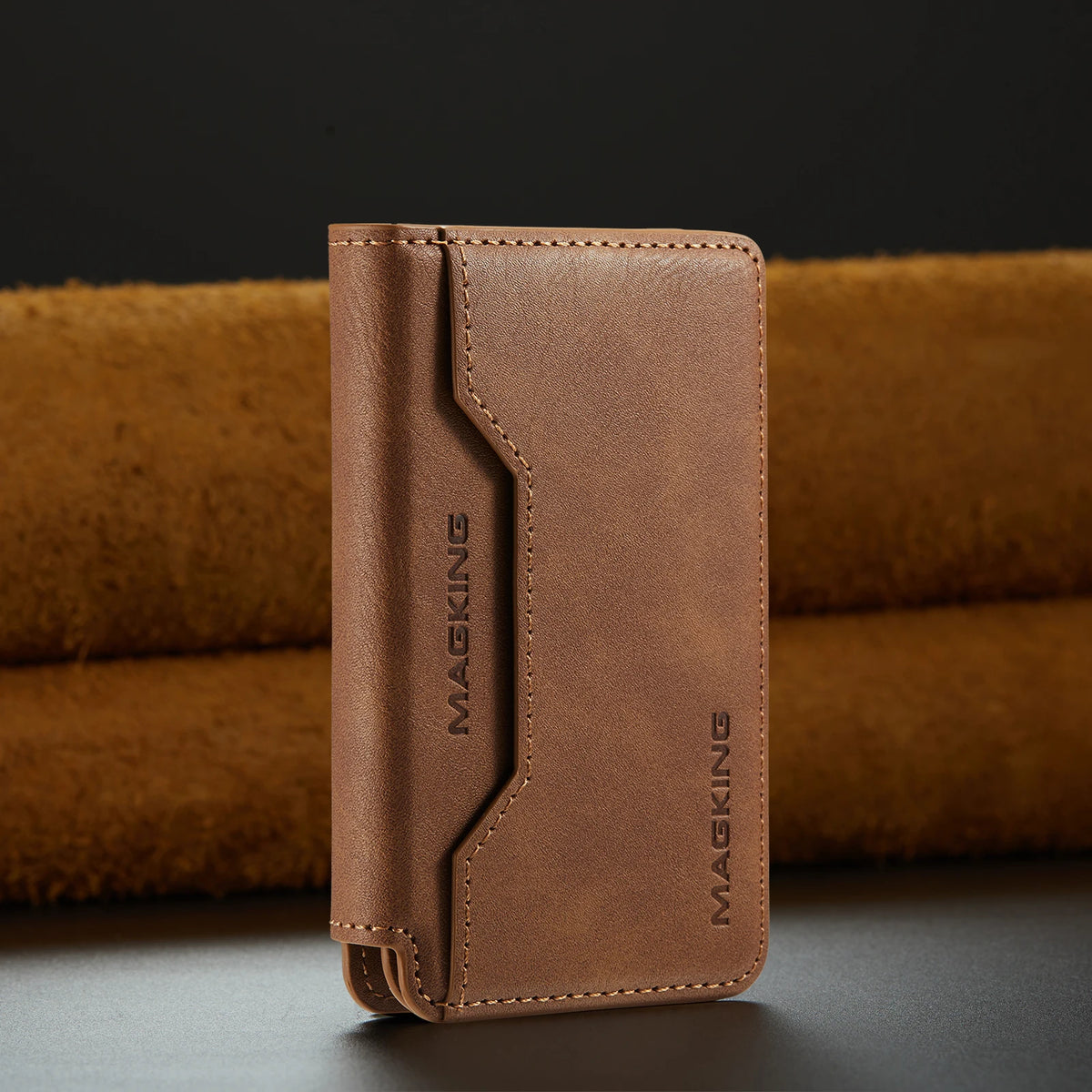 For IPhone 18 13 14 15 16 17 Pro Max Plus For Magsafe Leather Wallet Magnetic Cellphone Card Holder Multi-Card Slot Mini Wallet