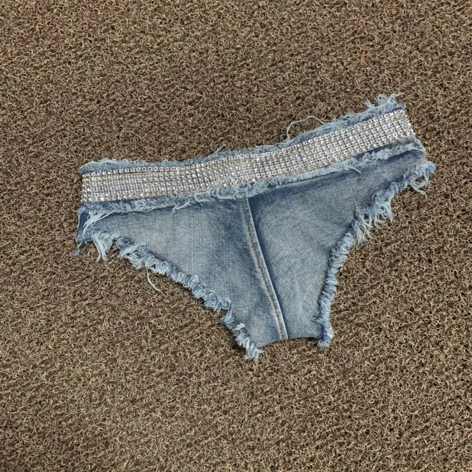 Nachtclub 2022 Neue Damen Sexy Ultra Short Denim Jeans Low Waist Cowboy Shorts Pole Dance