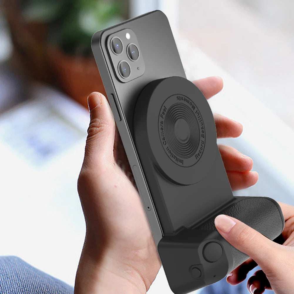Magnetic Camera Handle Bluetooth Phone Grip Photo Bracket Anti-shake Selfie Device for Android iphone Wireless Charging