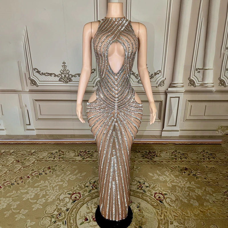 2025 Classic Red White Temperament Dress Birthday Party Light Luxury Model Catwalk Performance Dress Robe Femme Chic Et Élégante