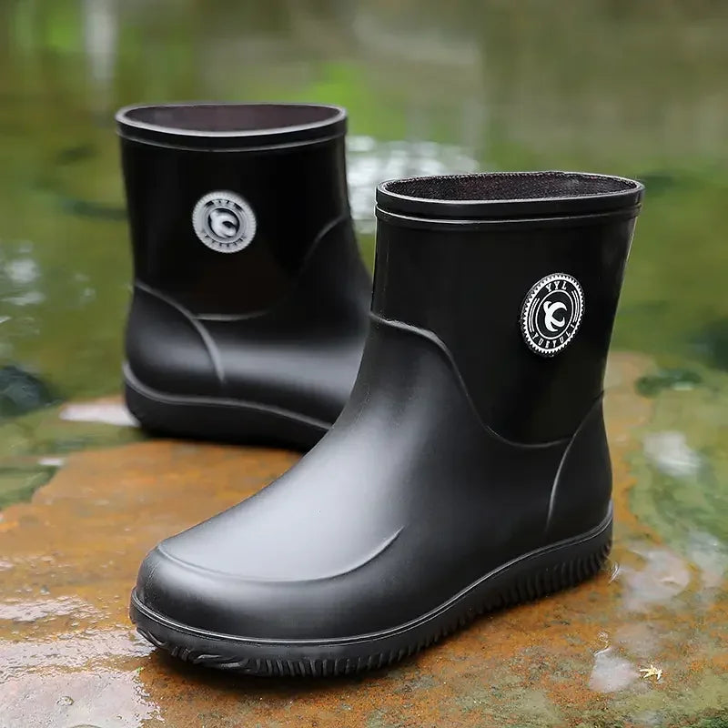 Wasserdichte Gummi Regen Angeln Schuhe Männer Regen Stiefel Waschen Im Freien Nicht-rutsch Langlebig Regen Schuhe für Männer зимние сапоги мужские