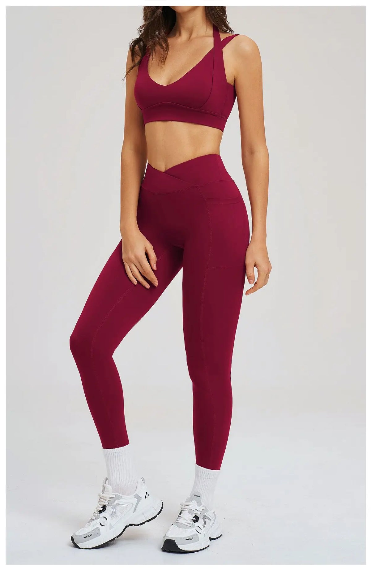 Yoga Clothes 2 Piece Women's Tracksuit Athletic Wear Fitness Suit Gym Outfits Workout Push Up Clothes Sports Bra Leggings Suit