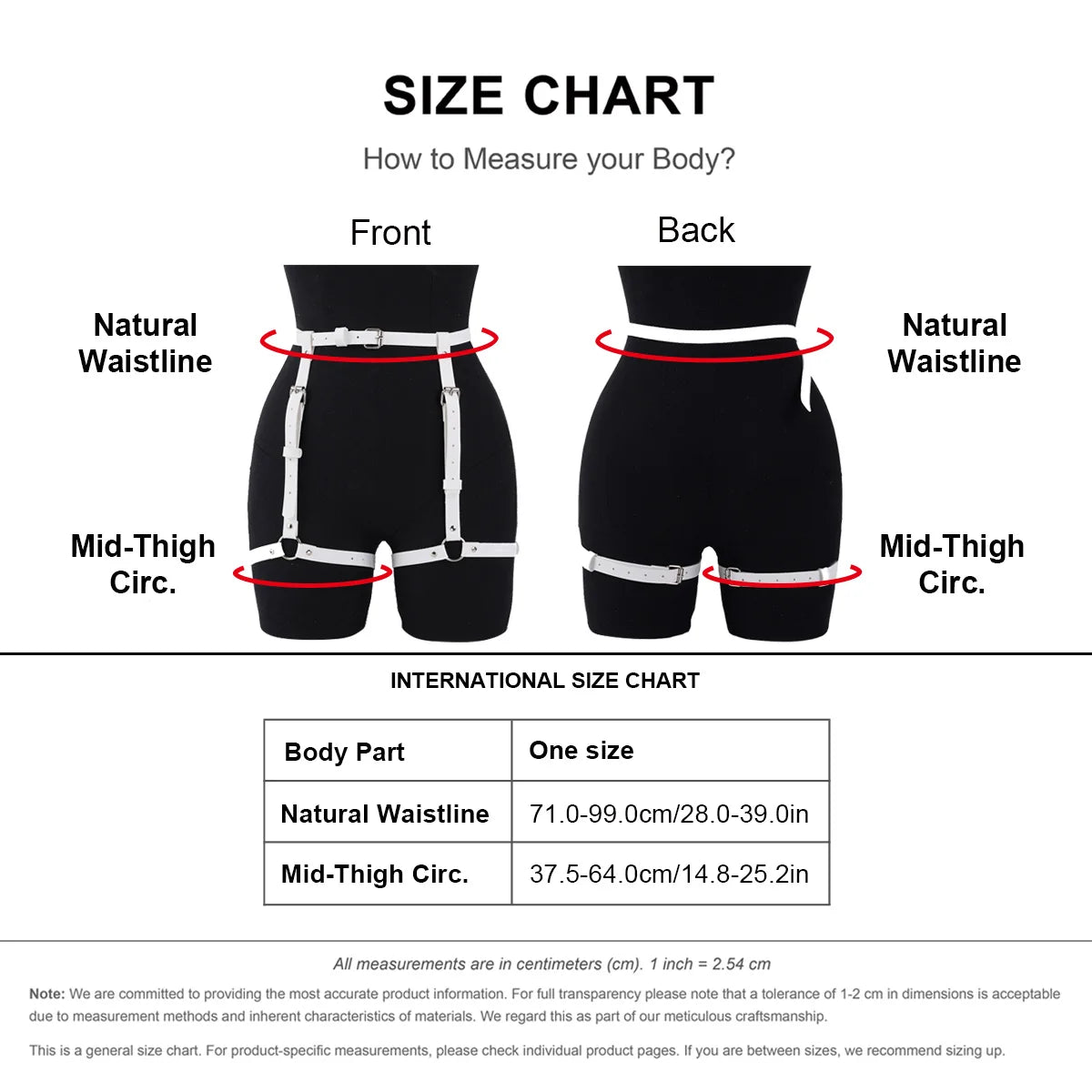 Women Black Punk Gothic O‑Ring Waist‑Thigh Harness Adjustable Accessory For Daily Jeans & Festival Outfits