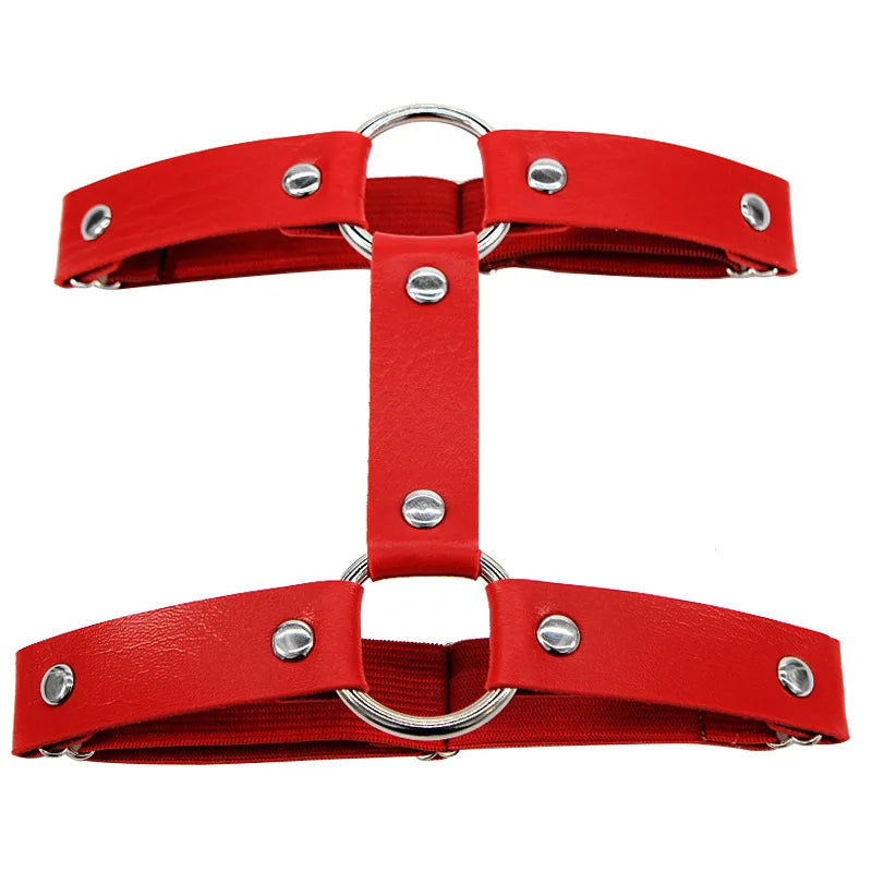 New Women Leather Thigh Strap Elastic Garter Belt Makeup Leg Garter Decoration Harness Sexy Female Garters Punk Goth Leglet Belt