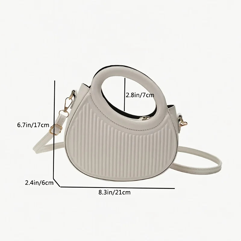 Stripe Design Crossbody Bags for Women Elegant Synthetic Leather Handbag, Purse, Luxury Look Shoulder Bag for Everyday Use