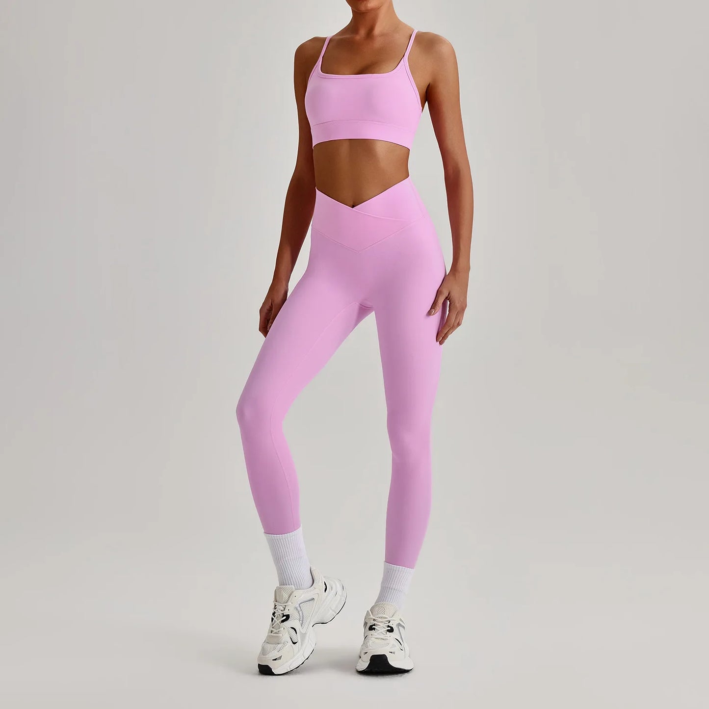 Women's Yoga Sets High Waist Tummy Control Leggings Push Up Sportswear Gym Workout Outfits Sports Fitness Clothes Hot Sale New