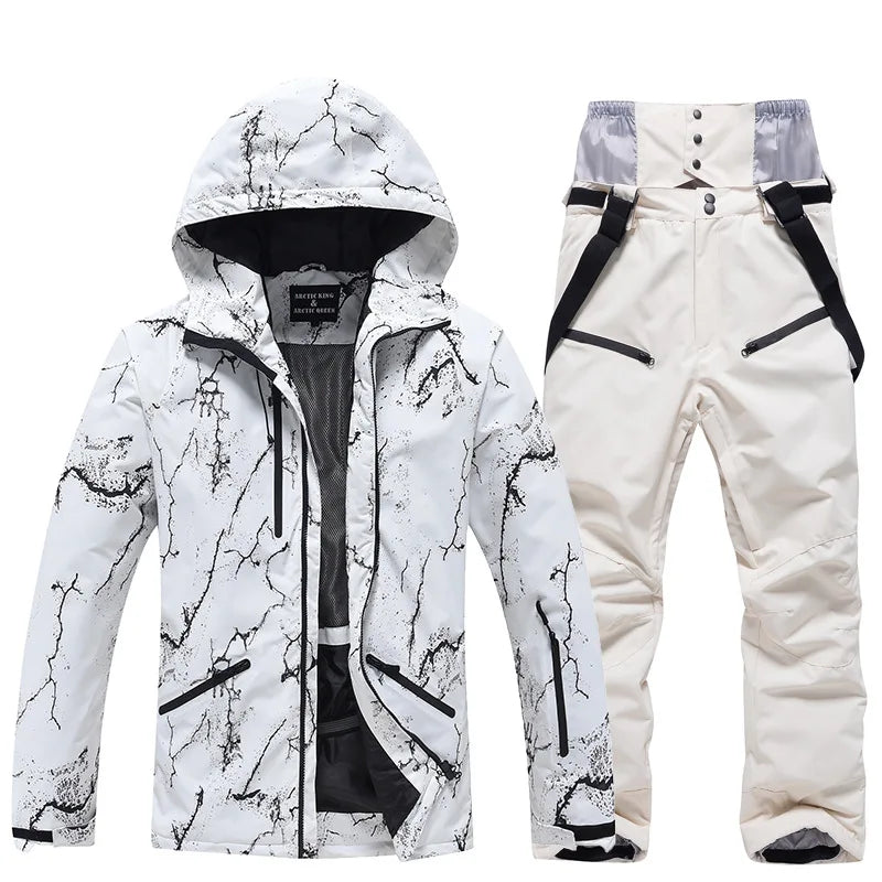 New Fashion, Men's and Women's, Ski Suit Sets, Waterproof, Snow Costume, Ski Jacket and Pant Set, Outdoor Clothing, Snowboarding