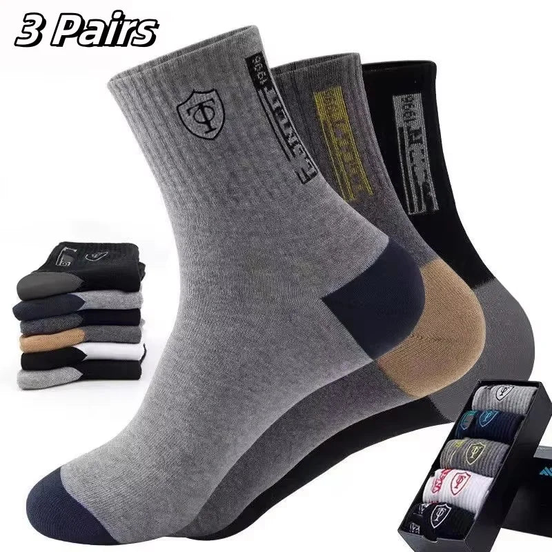 10/5/4/3 pairs of men's formal color blocking socks, comfortable and breathable soft business socks, men's socks and stockings-