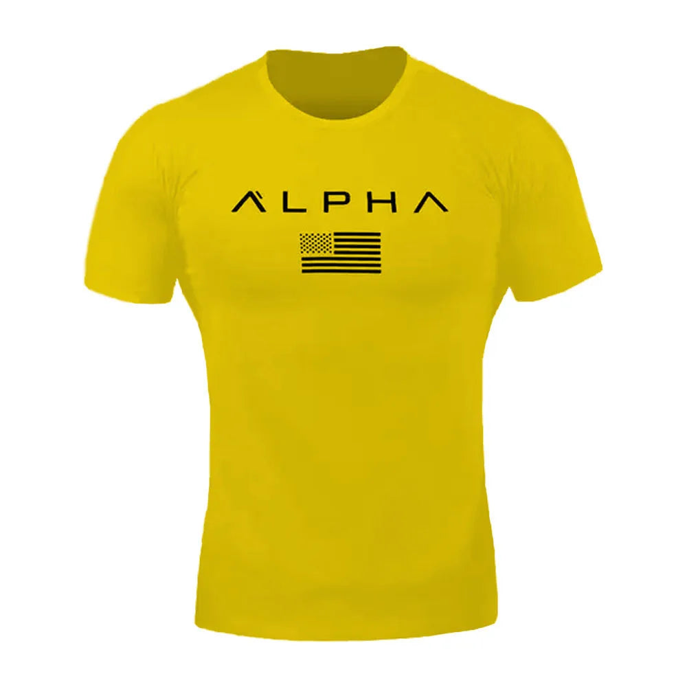 Herren Sommer Ahornblätter T-Shirt Gym Man Buchstabendruck Kurzarm Sport Fitness Schnelltrocknend Casual Top Übergroße Kleidung