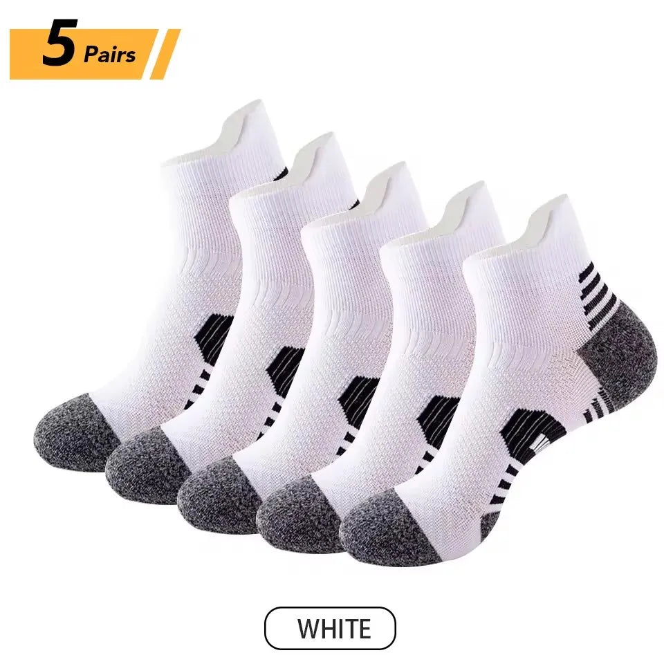 3/5/6Pairs Men's Sport Socks Breathable Outdoor Running Basketball Socks Training Short Tube Socks For Men