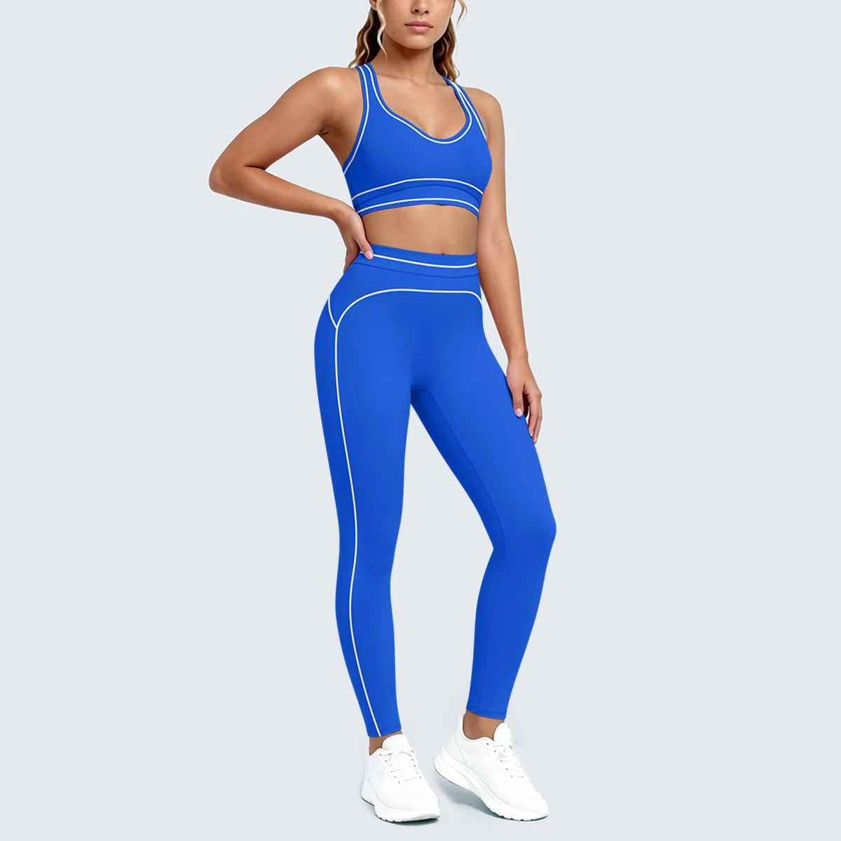 Women Fitness Yoga Sports Set Sexy Beautiful Back Yoga Bra Workout Top Summer Running Sports Bra High Waisted Push Up Yoga Pants