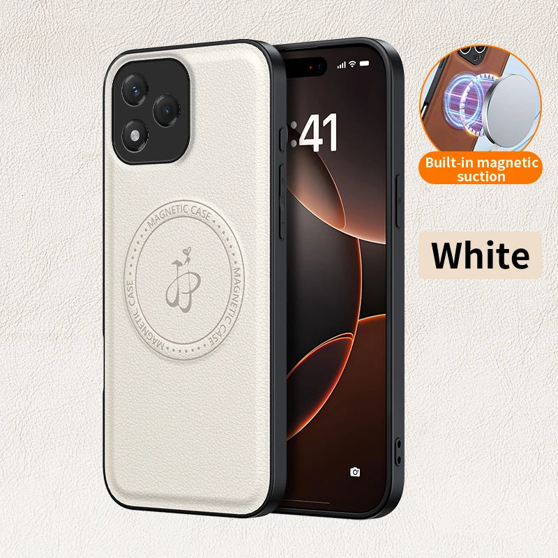 PU Leather Wireless Charging Magnetic Case for Honor 400 Lite 400 Pro 5G Protective Cover Hard Back Shell Coque