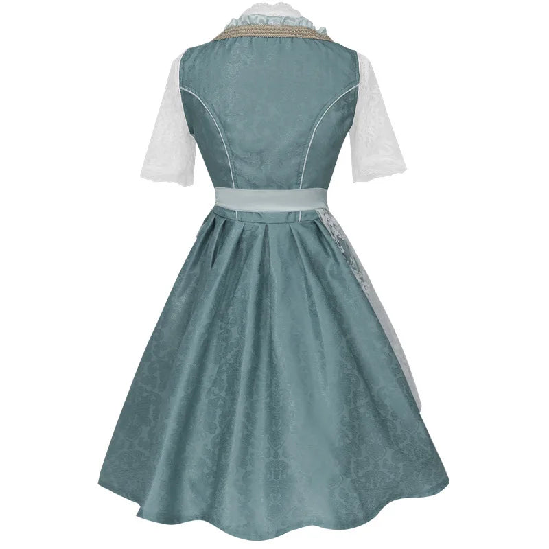 German Oktoberfest Dress for Women (Includes Lingerie and Apron),Halloween and Carnival Costume,Bavarian-Style Maid Outfit