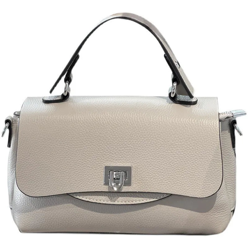 luxury handbags female crossbody bags Vintage Genuine leather one piece shoulder bag small square bag for women cowhide Blue bag