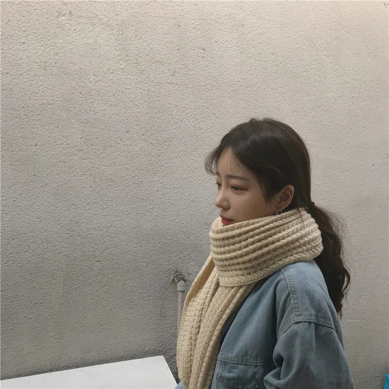 175cm Langer Schal Damen Herbst Winter Hals Warm Gestrickte Schals Einfarbig Häkelschal Wickeln Weibliches Halstuch Gilrs Geschenke