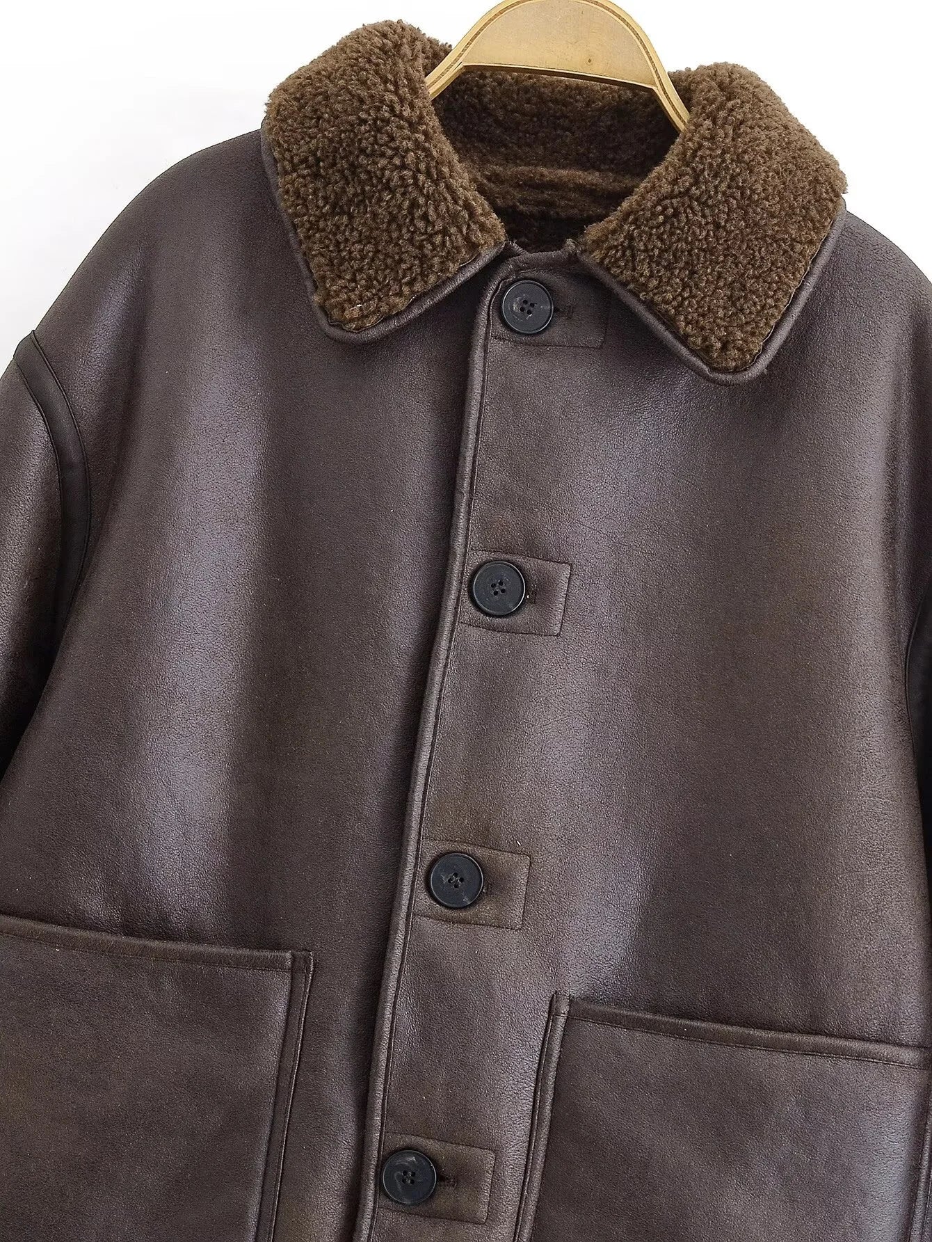 Winter New Women's Casual Fashionable Simple Versatile Comfortable Loose Warm Reversible Jacket