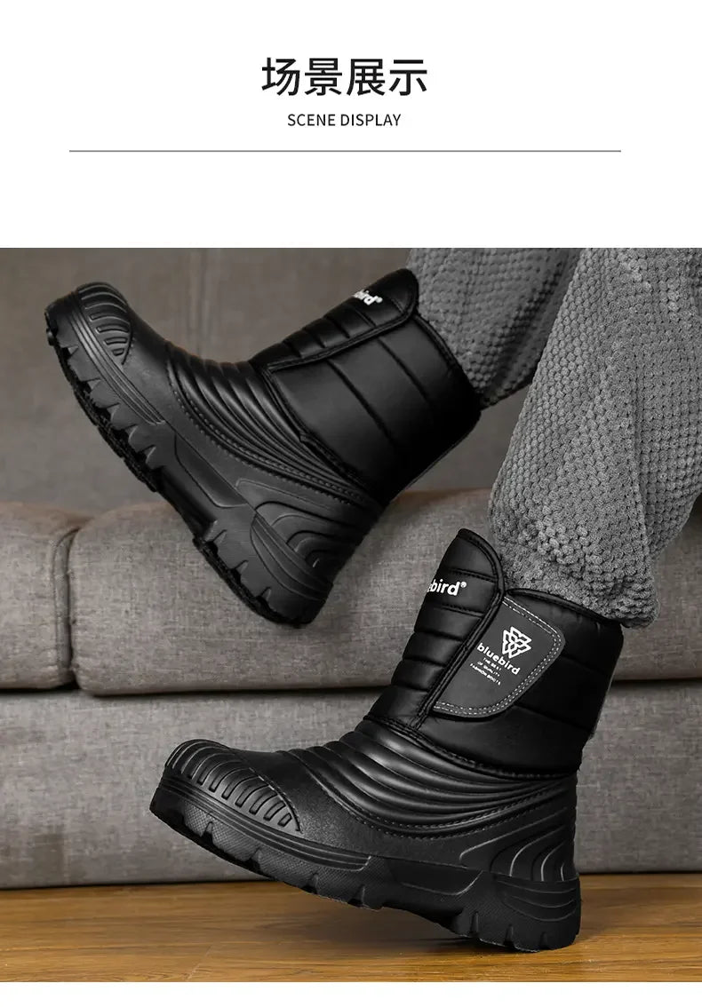 Neue Herren Winterstiefel Warme Plüsch Schneestiefel Hochwertige Wasserdichte High-Top Herren Stiefeletten Outdoor Herren Wanderstiefel Sneaker