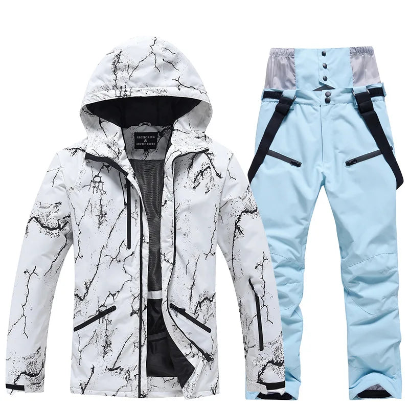 New Fashion, Men's and Women's, Ski Suit Sets, Waterproof, Snow Costume, Ski Jacket and Pant Set, Outdoor Clothing, Snowboarding