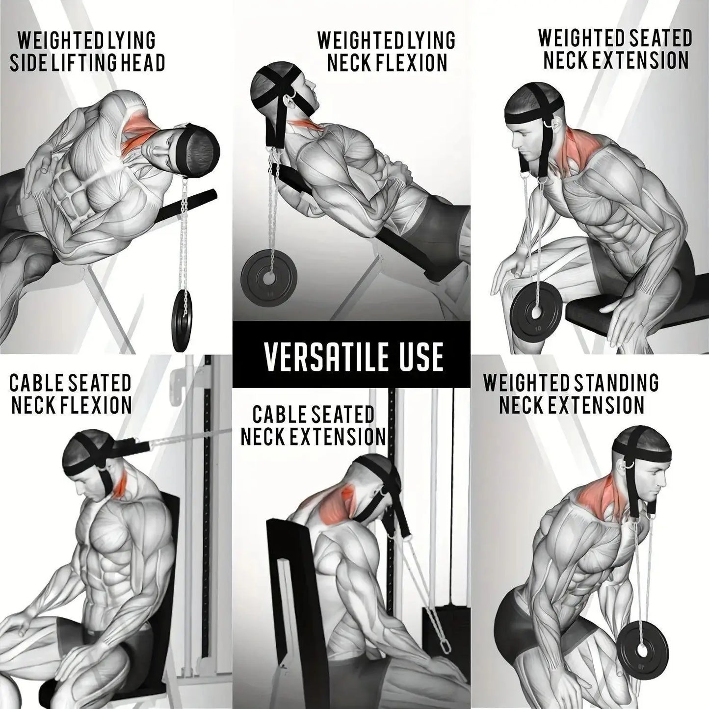 Weighted Neck Harness for Neck Strength Training, Muscle Building, Endurance Enhancement, Ideal for fitness Athletes