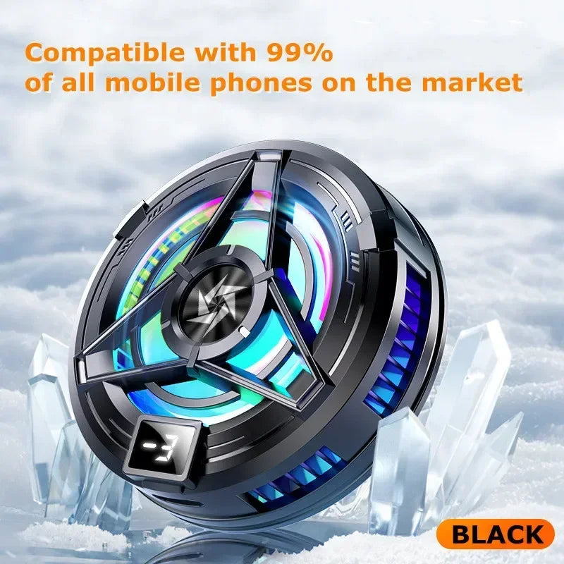 Magnetic Phones Cooler Back-Clip 2 in 1 Game Cooler Semiconductor Fast Phone Cooling Fan for IOS Android Phone