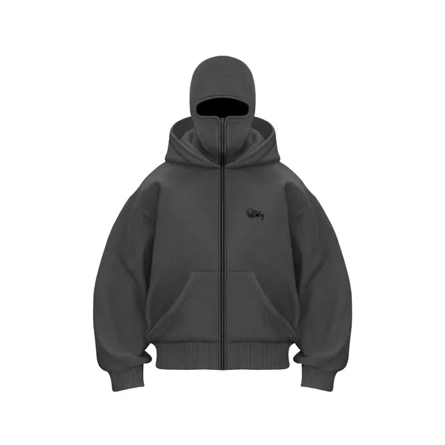 New Hoodie Mens Loose Hooded Zipper Jacket Gothic Star Fashion Punk Y2k Hip Hop Harajuku Clothing Men Sweatshirts Oversized