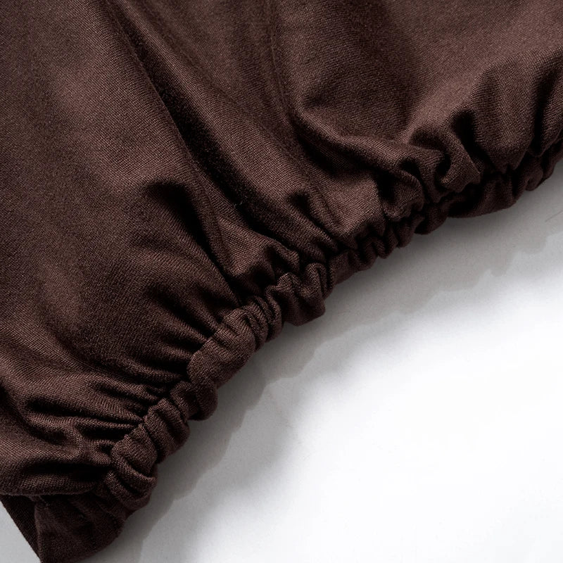 CUTENOVA Einfarbig Plissee Rückenfrei Sexy Zweiteiler Set 2024 Off Shoulder Mini Shkirt Damen Set Elegante Abendparty 2 Stück