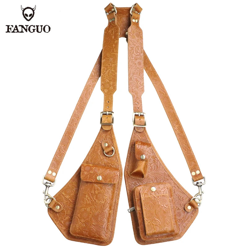 Genuine Leather Anti-Theft Underarm Shoulder Bag Armpit Tactically Bag For Men Shoulder Holsters Storage Pack