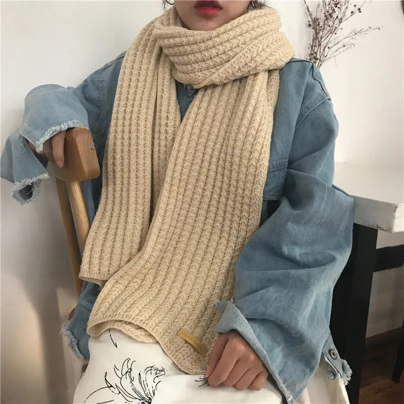 175cm Langer Schal Damen Herbst Winter Hals Warm Gestrickte Schals Einfarbig Häkelschal Wickeln Weibliches Halstuch Gilrs Geschenke