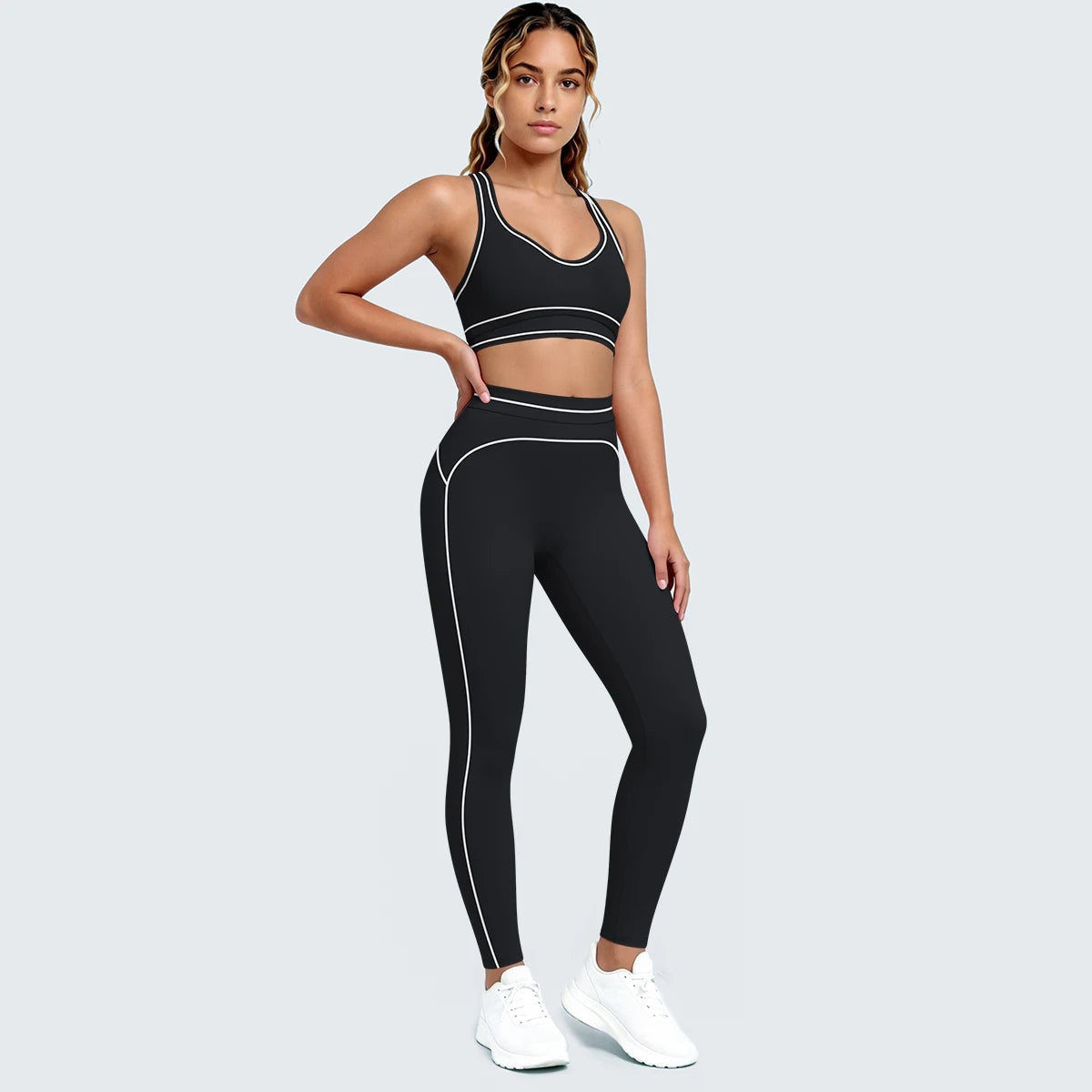Women Fitness Yoga Sports Set Sexy Beautiful Back Yoga Bra Workout Top Summer Running Sports Bra High Waisted Push Up Yoga Pants