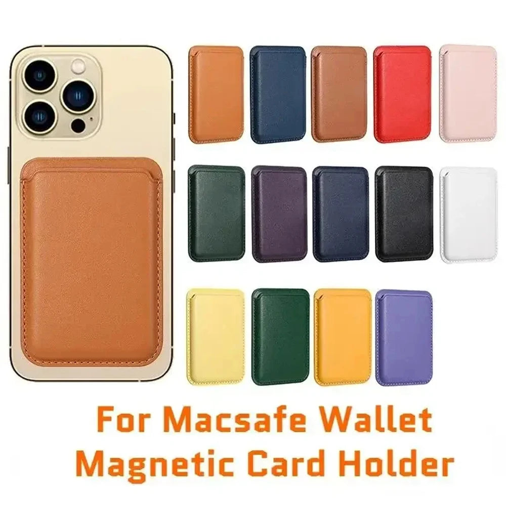 Offical Magnetic Finewoven Card Holder Leather Wallet For iPhone 18 17 16 15 14 13 Pro Max Samsung S26 S25 S24 Ultra Plus Cover