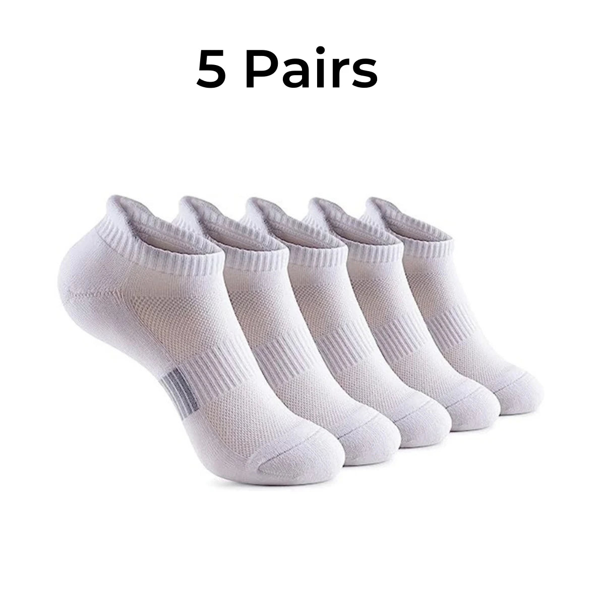 Unisex Athletic Ankle Socks – Heel Tab Design, Stay-in-Place Fit, Breathable Mesh, Ideal for Running