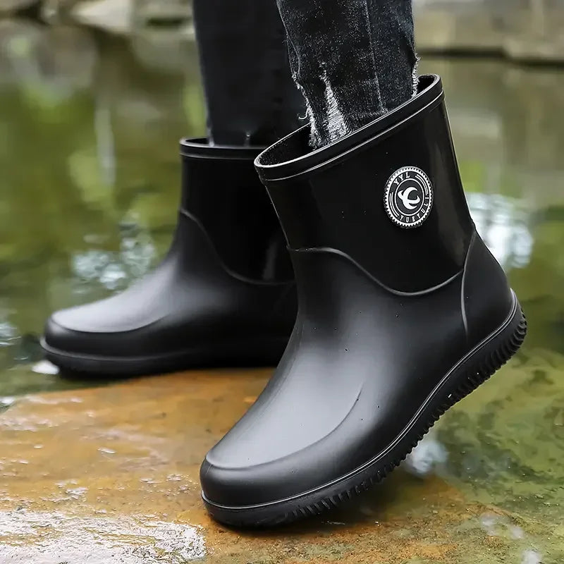 Wasserdichte Gummi Regen Angeln Schuhe Männer Regen Stiefel Waschen Im Freien Nicht-rutsch Langlebig Regen Schuhe für Männer зимние сапоги мужские