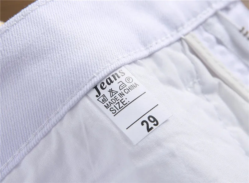 High Street Fashion Herren Jeans Nachtclub Schwarz Weiß Farbe Persönliche Designer Bedruckte Jeans Männer Punk Hosen Dünne Hip Hop Jeans