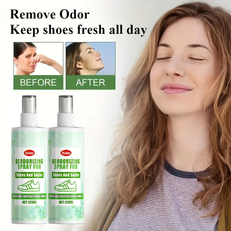 Multifunctional Shoe & Sock Deodorant Spray: Eliminates Odors in Restrooms/Kitchens/Car Interiors, Shoe Cabinet Care