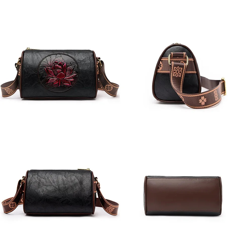 Casual Women Handbag Soft Leather Shoulder Crossbody Bags for Women New Fashion Print Ladies Messenger Tote Bag Sac A Main