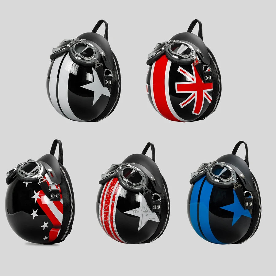 Personalized Helmet Design Women Backpacks Creative Hiphop Shoulder Crossbody Bags Chic Travel Back Packs for Girls Y2K Sac