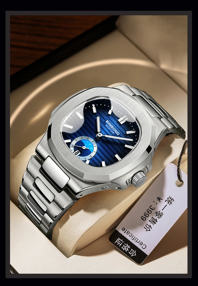BINBOND New Casual Business Clock Men Luxury Quartz Watch Luminous Waterproof Date Fashion Quartz Wrist watches Relógio Homem