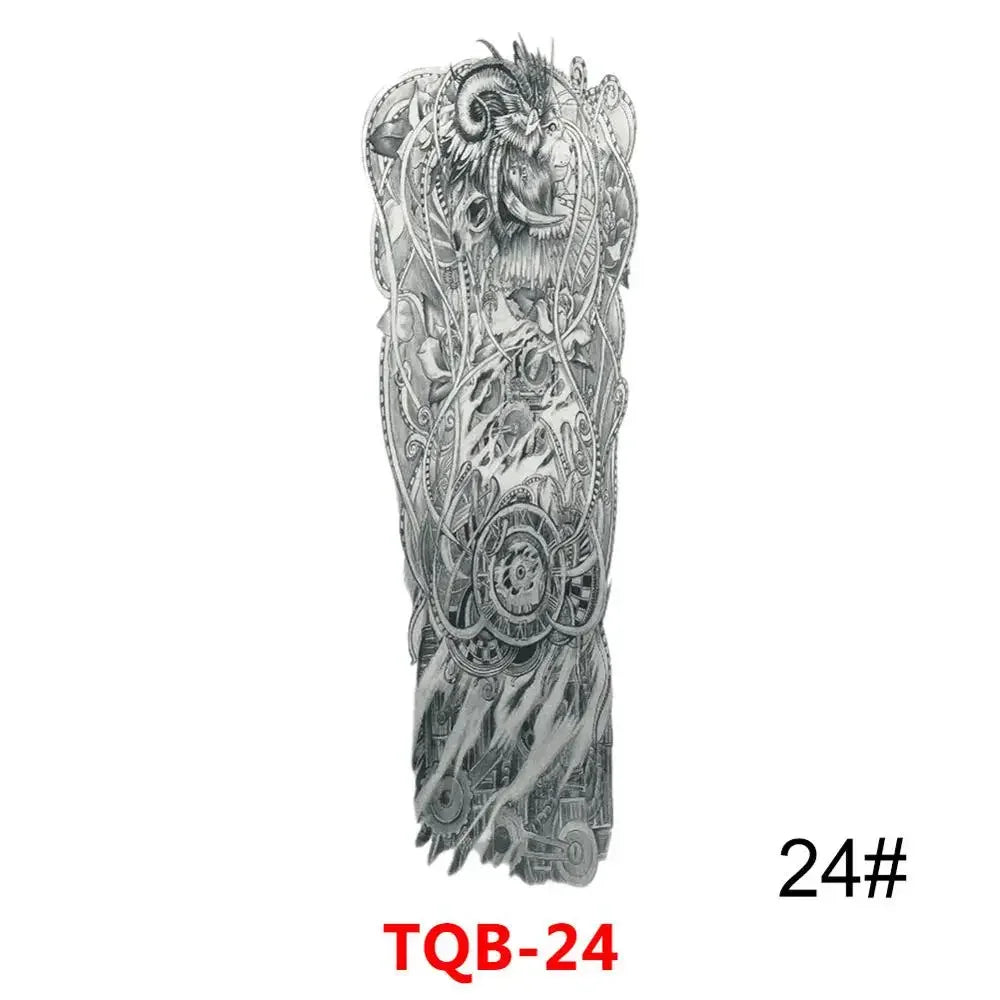 Waterproof Temporary Tattoo Sticker Full Arm Large Skull Old School Tatoo Stickers Flash Fake Tattoos for Men Women