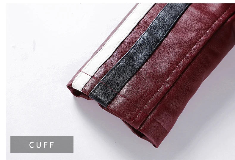 2023 männer Herbst Jacke Bomber Biker Zipper Motorrad Faux Pelzmantel Männlichen Fleece Pilot Vintage Schwarz Rot Braun PU Leder jacke