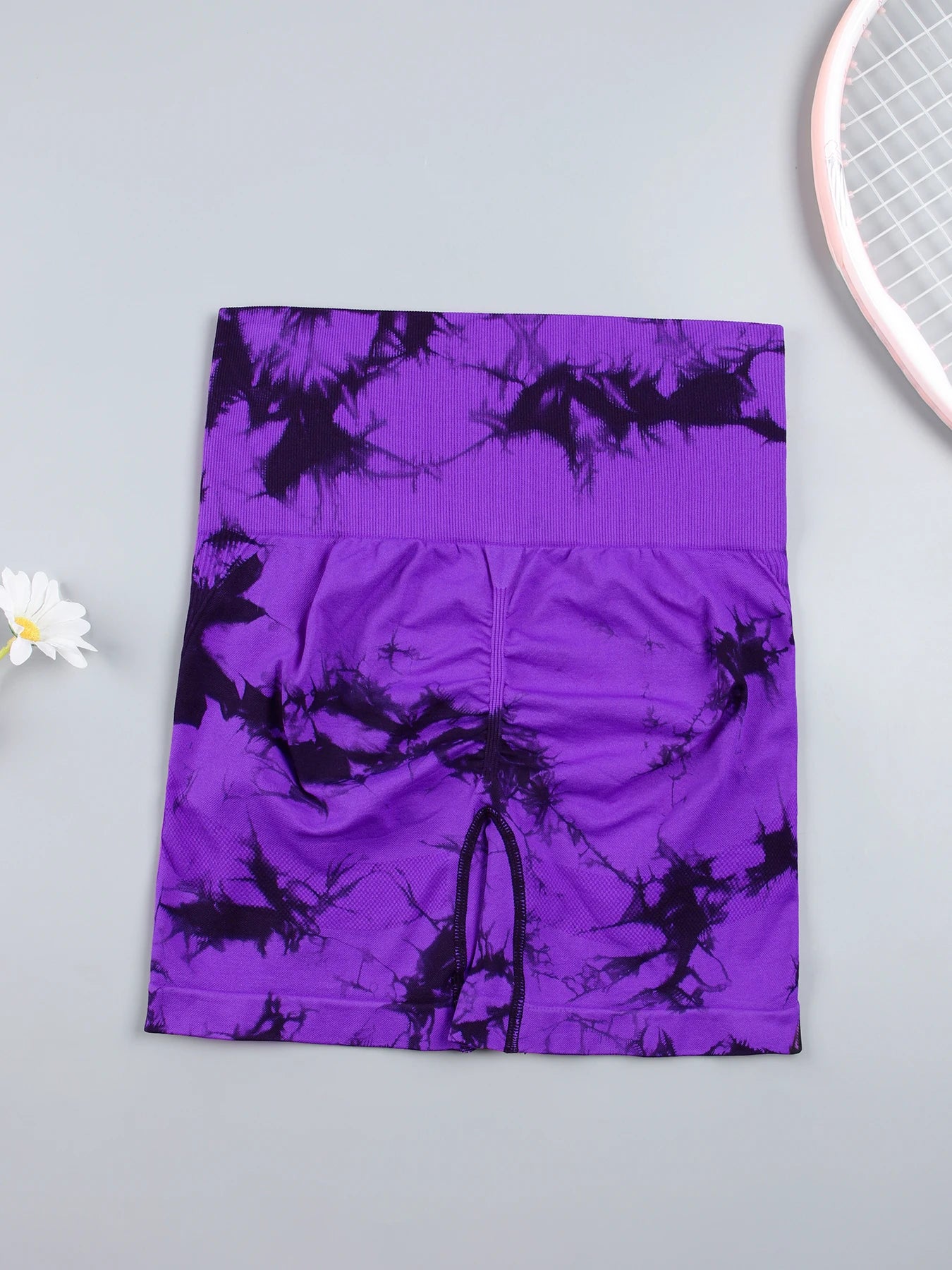 Tie Dye Sexy Push Up Gym Shorts Woman Skinny Stretch High Waist Fitness Shorts Sets Running Outdoors Fashion Sport Pants