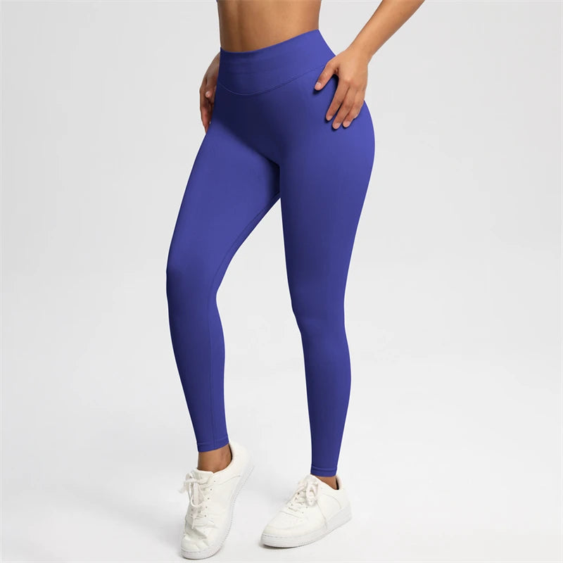 Bum Shaping Leggings Women Seamless Sports Yoga Pants Low Ribbed Band Gym clothes Fitness Workout Scrunch Butt Tight