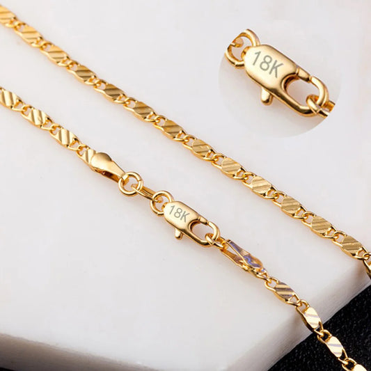 Hot 925 Sterling Silver 16/18/20/22/24/26/28/30 Inch 2mm Charm Chain Necklace For Women Man Fashion Wedding Party Jewelry