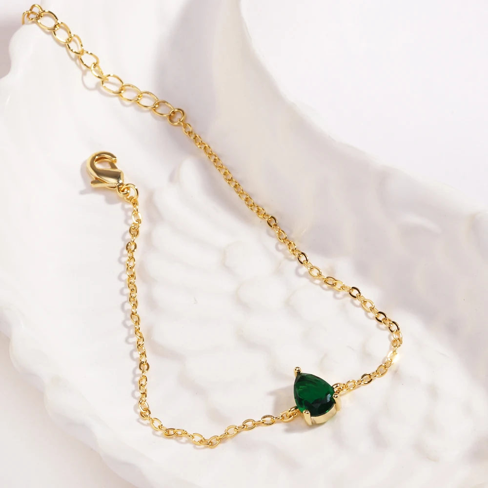 Mix Style Green Micro-inlaid Zircon Tennis Bracelet for Women ew Men Bracelet Homme Jewelry