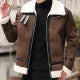Men Leather Jacket Winter Faux Fur Collar Windproof Warm Clothing Fashion Solid Slim Korean Style Leather Coat Fleece Jacket